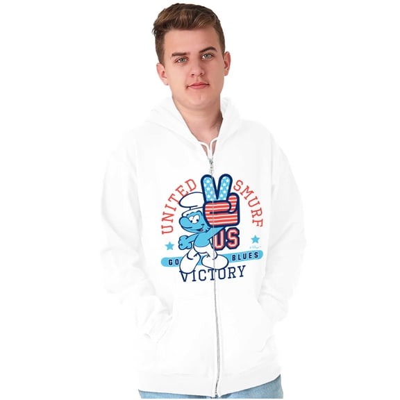 United Smurf Americana Varsity Zip Up Hoodie Men's Women's Brisco Brands X