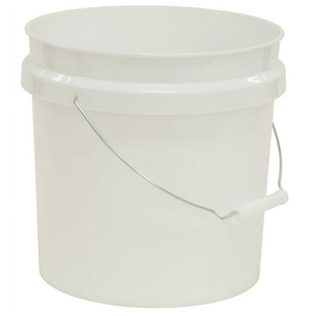 United Solutions 2 Gallon Round Comfort Handle Plastic Utility Bucket, White, 1 Each