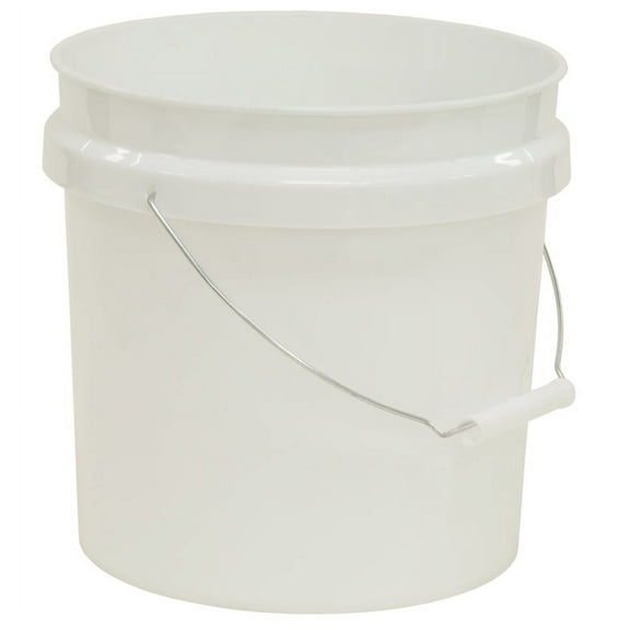 United Solutions 2 Gallon Round Comfort Handle Plastic Utility Bucket, White, 1 Each