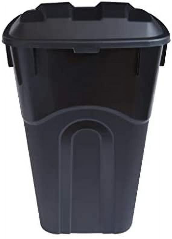 United Solutions 32 Gallon Wheeled Garbage Can, Black