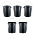 United Solutions 5 Gal Utility Plastic Bucket with Handle, Black