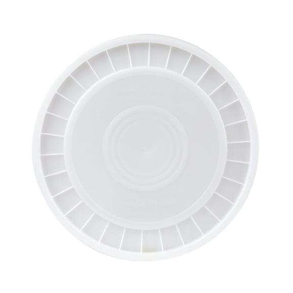 United Solutions 5 Gallon Round Plastic Utility Bucket Lid, White, 1 Each