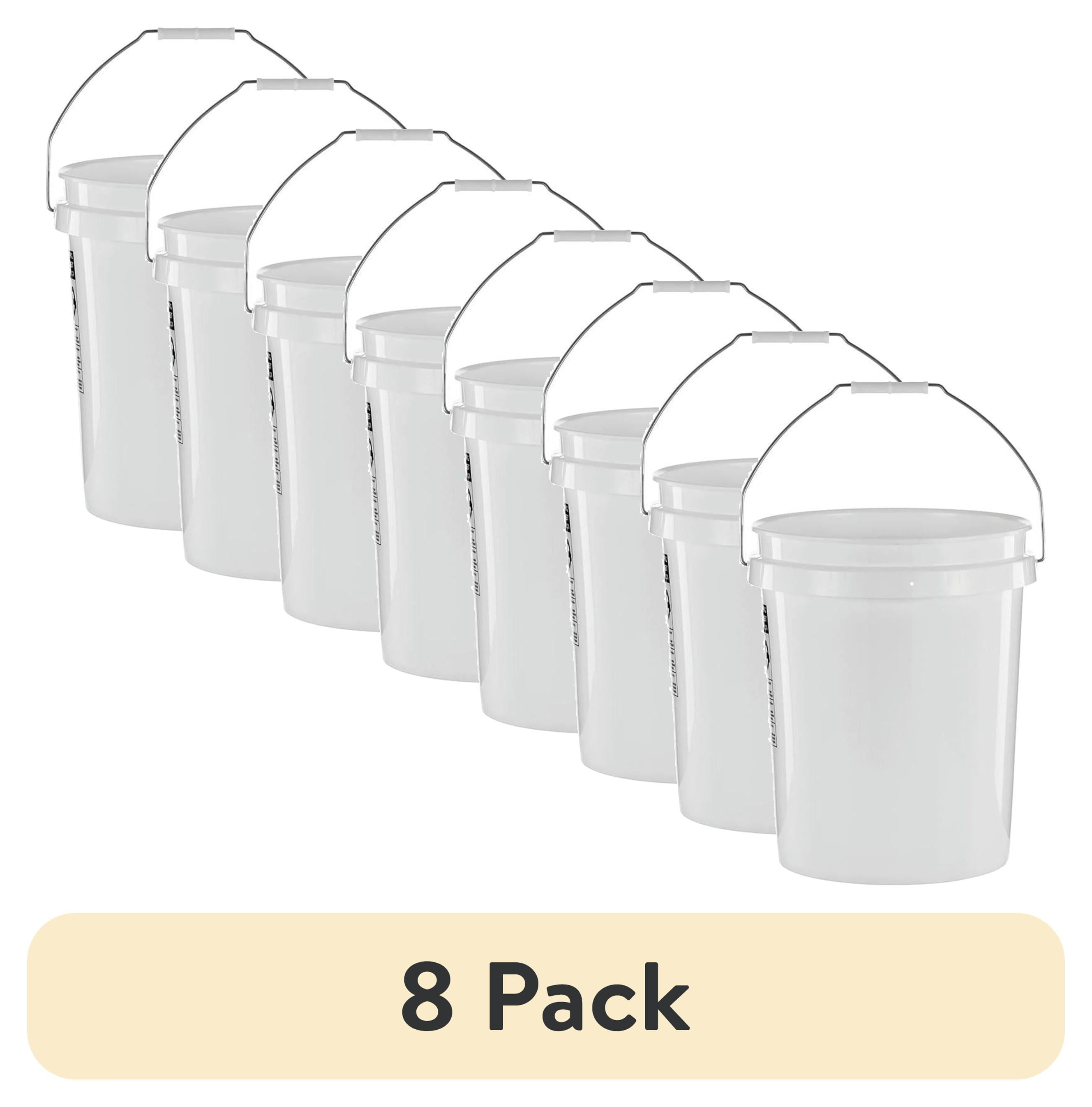 8 pack) United Solutions 5 Gallon Round Utility Bucket
