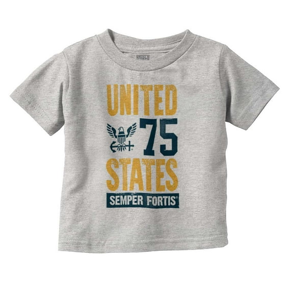 United State Navy Logo Semper Fortis Toddler Boy Girl T Shirt Infant Toddler Brisco Brands 5T