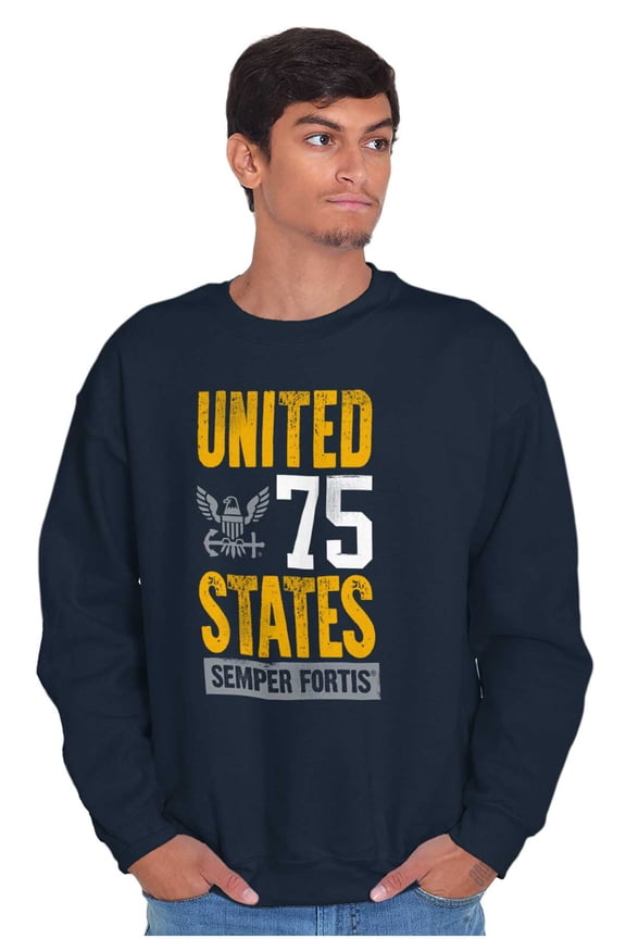 United State Navy Logo Semper Fortis Unisex Plus Size Sweatshirt Brisco Brands 2X
