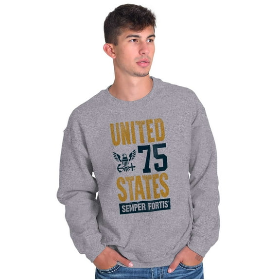 United State Navy Logo Semper Fortis Unisex Plus Size Sweatshirt Brisco Brands 2X