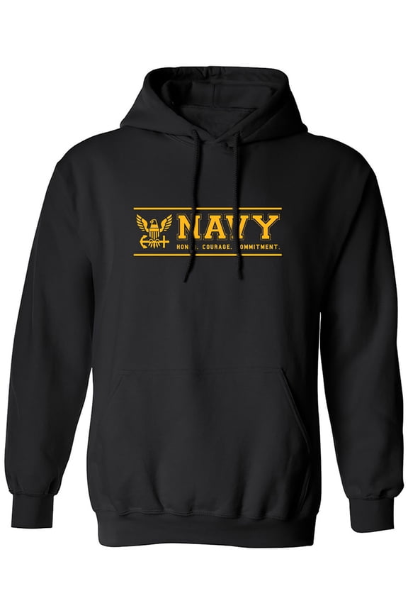 United Stated Navy "Honor Courage Commitment" Adult Hooded Sweatshirt