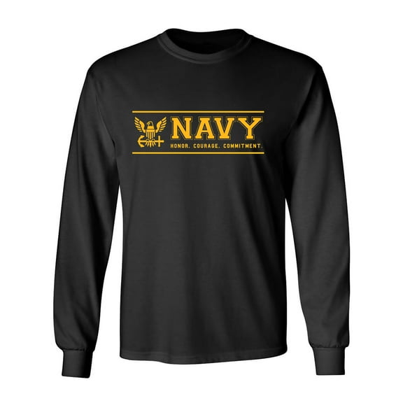 United Stated Navy "Honor Courage Commitment" Adult Long Sleeve T-shirt