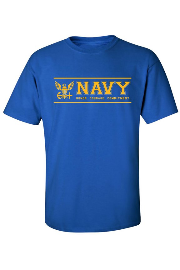 United Stated Navy "Honor Courage Commitment" Adult Short Sleeve T-shirt