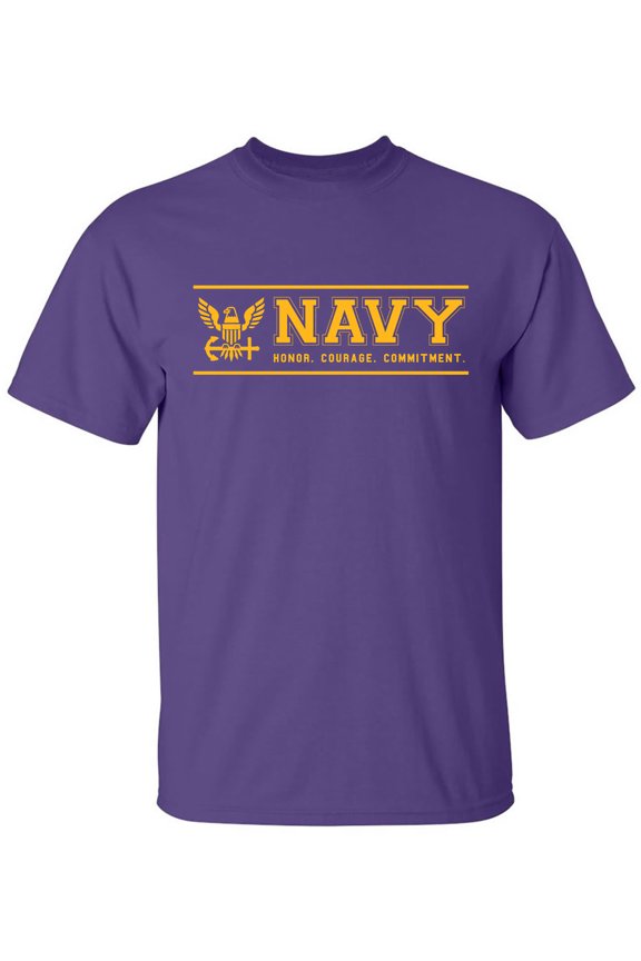 United Stated Navy "Honor Courage Commitment" Adult Short Sleeve T-shirt