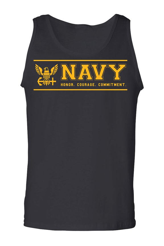 United Stated Navy "Honor Courage Commitment" Adult Tank Top