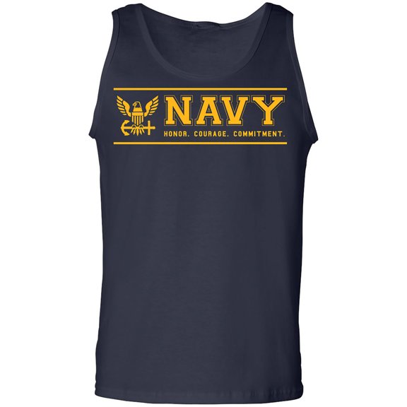 United Stated Navy "Honor Courage Commitment" Adult Tank Top