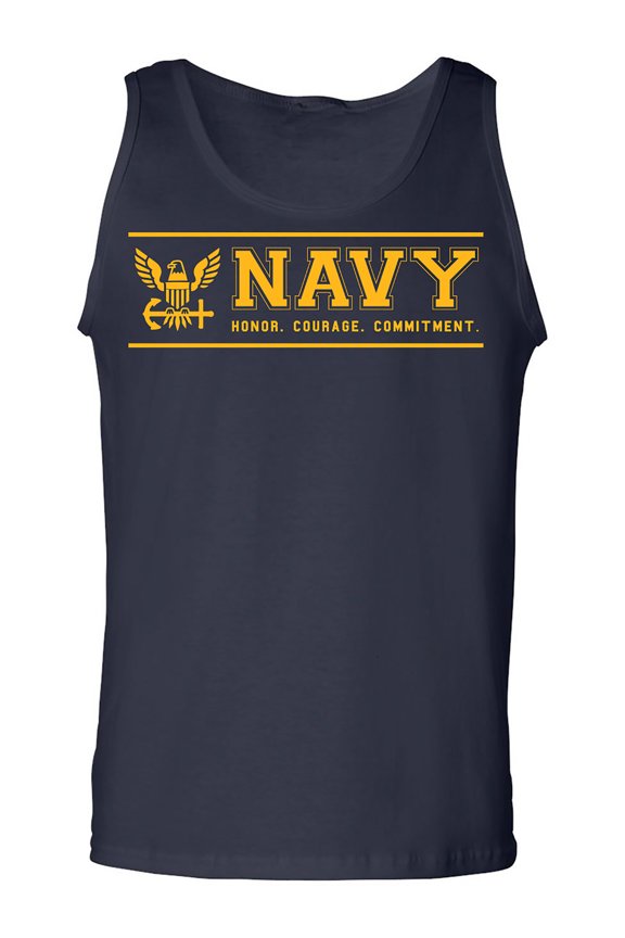 United Stated Navy "Honor Courage Commitment" Adult Tank Top