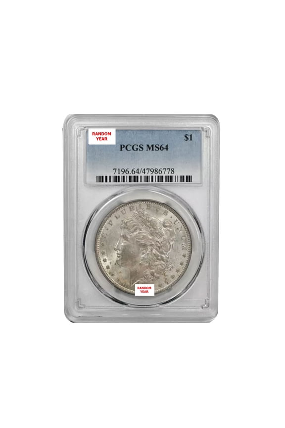 United States 1878-1904 Morgan Dollar - PCGS Graded MS64 Random Mint Mark & Date