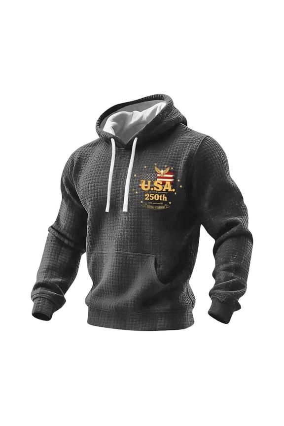 United States 250 Years Hoodies for Men American 250th Anniversary USA Pullover Hoodie