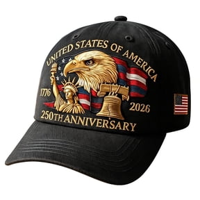 United States 250th Anniversary Baseball Cap – Bald Eagle Patriotic Hat for Men & Women – Adjustable Commemorative USA Print – 1776–2026 Freedom Tribute Gift