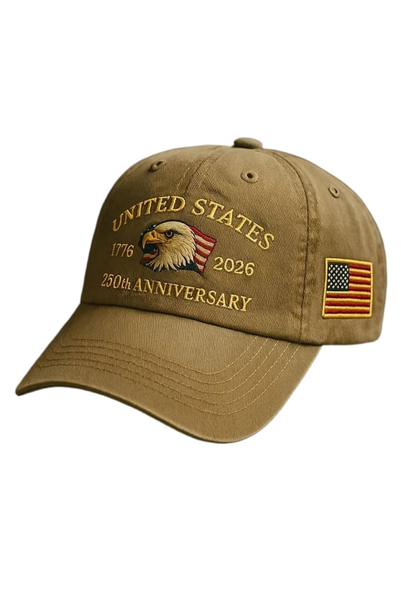 United States 250th Anniversary Baseball Cap, Commemorative Eagle Design, Adjustable 20.47-22.83inch
