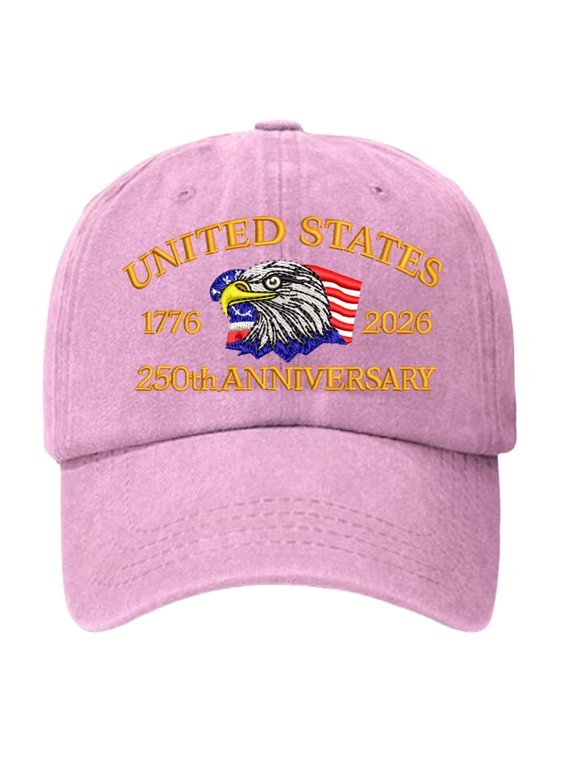 United States 250th Anniversary Baseball Cap Outdoor 4th of July Eagle Embroidered Hat Unisex