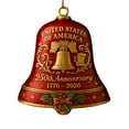 thumbnail image 1 of United States 250th Anniversary Bell Ornament 3D Metal Christmas Gold Commemorative Doorbell Handmade Guardian Bell Enamel Crafted Detailing Patriotic Decor Home Garden, 1 of 6