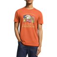 thumbnail image 1 of United States 250th Anniversary Crewneck T Shirts for Men, Retro USA Flag 1776-2026 Orange Graphic Tee for Patriotic Daily Wear - S, 1 of 3