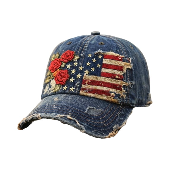 United States 250th Anniversary Distressed Printed Pattern Baseball Cap Patriotic Adjustable Hat for Men Women,A