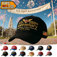 thumbnail image 1 of United States 250th Anniversary Embroidered Patriotic Hat, Retro Washed Adjustable Baseball Cap for Men and Women, Celebrate 250 Years of American Independence, Patriotism and National Pride, 1 of 10