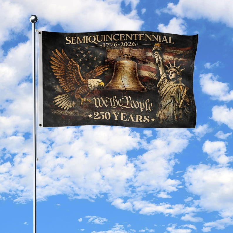 United States 250th Anniversary Flag, Eagle American Flag, 250 Years of Freedom, USA Independence Day, Fourth of July 1776-2026 Gift Single side, 3x5ft