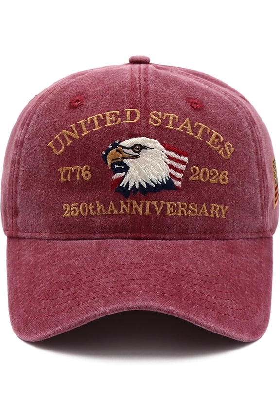 United States 250th Anniversary Hat,1776-2026 Eagle Embroidery Patriotic Baseball Cap,250 Anniversary USA Hat for Men Women