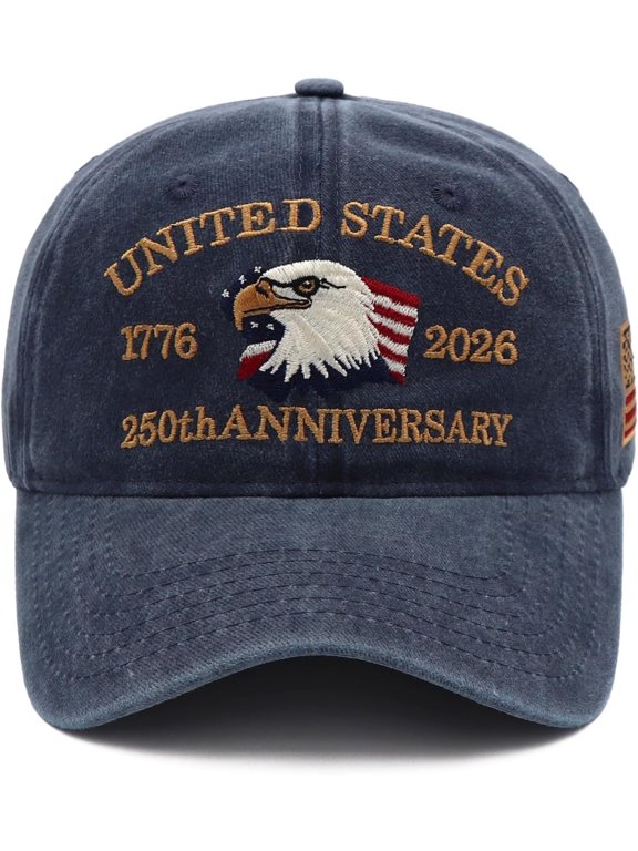 United States 250th Anniversary Hat,1776-2026 Eagle Embroidery Patriotic Baseball Cap,250 Anniversary USA Hat for Men Women