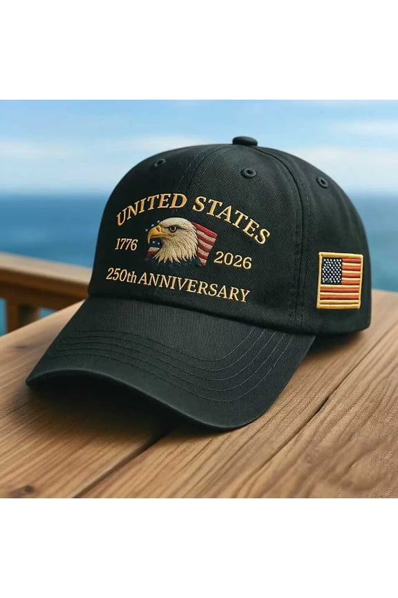 United States 250th Anniversary Hat - 254th Anniversary USA Hat, Embroidered Patriotic Theme Unisex Adjustable Commemorative Baseball Cap for Men & Women (Multiple Styles Available)