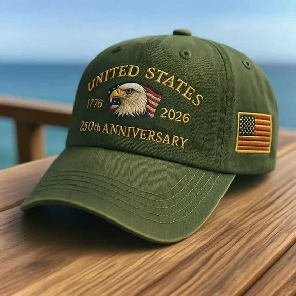 United States 250th Anniversary Hat - 255th Anniversary USA Hat, Embroidered Patriotic Theme Unisex Adjustable Commemorative Baseball Cap for Men & Women (Multiple Styles Available)