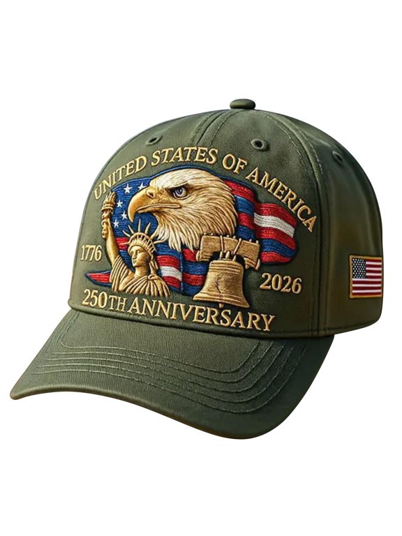United States 250th Anniversary Hat - Adjustable Patriotic Printed Baseball Cap for Men Women, USA 250th Anniversary Hat & 250th Anniversary USA Cap