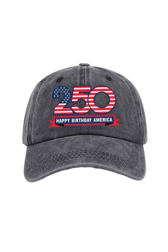 United States 250th Anniversary Hat Adjustable Retro Distressed Cap 1776-2026 Commemorative Patriotic Hat USA 250 Merchandise,Black