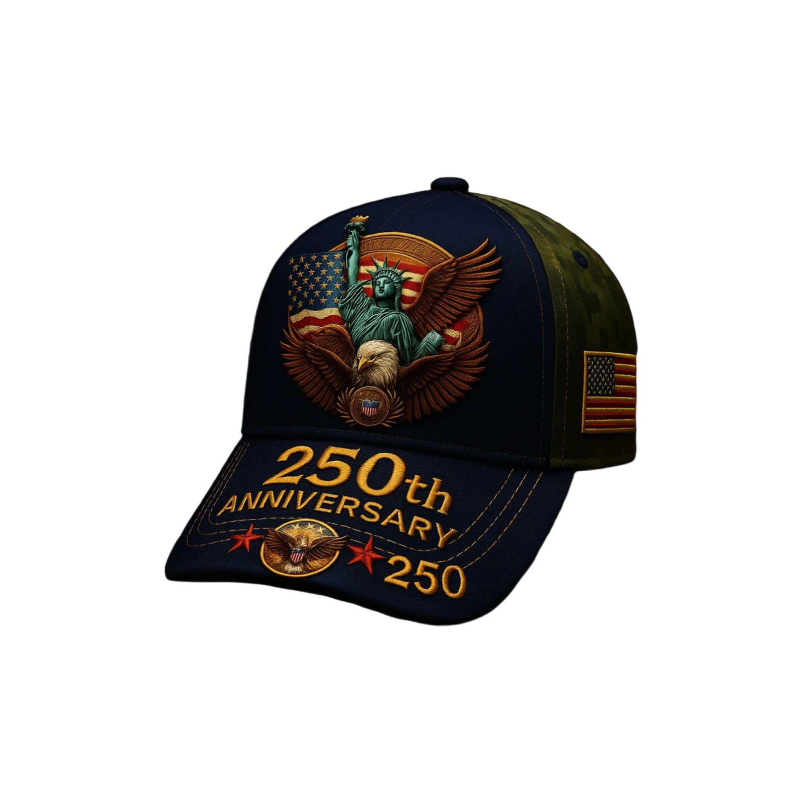 United States 250th Anniversary Hat, Adjustable Retro Washed