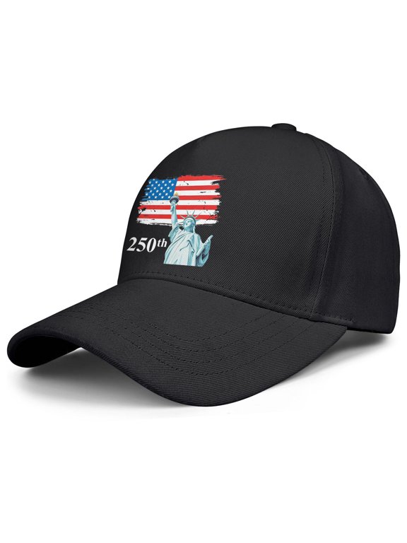 United States 250th Anniversary Hat Featuring Patriotic Heat Press Artwork and Durable Denim Construction
