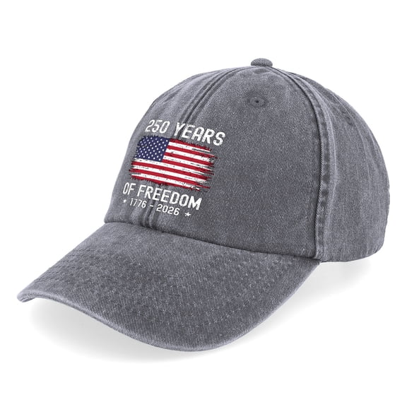 United States 250th Anniversary Hat, Patriotic Baseball Cap for Men and Women, Retro Adjustable,250 years of freedom with flag Graphics(offset printing)