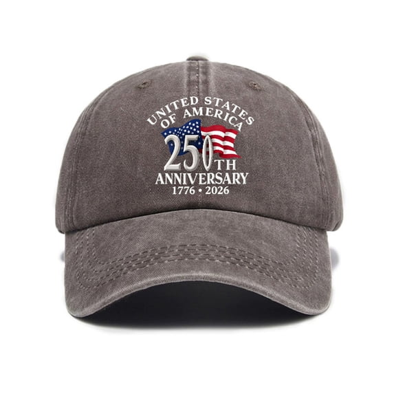 United States 250th Anniversary Hat, US 250th Anniversary Hat in Coffee, 250th Anniversary USA Hat Baseball Cap, 1776-2026 Patriotic Cap for Independence Day, Adjustable One Size