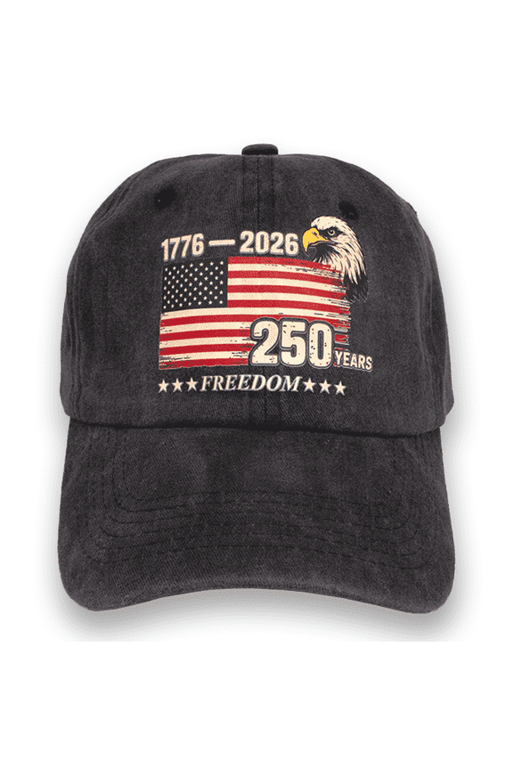 United States 250th Anniversary Hat USA 250th Anniversary Cap Adjustable Printed Patriotic Baseball Cap for Men Women