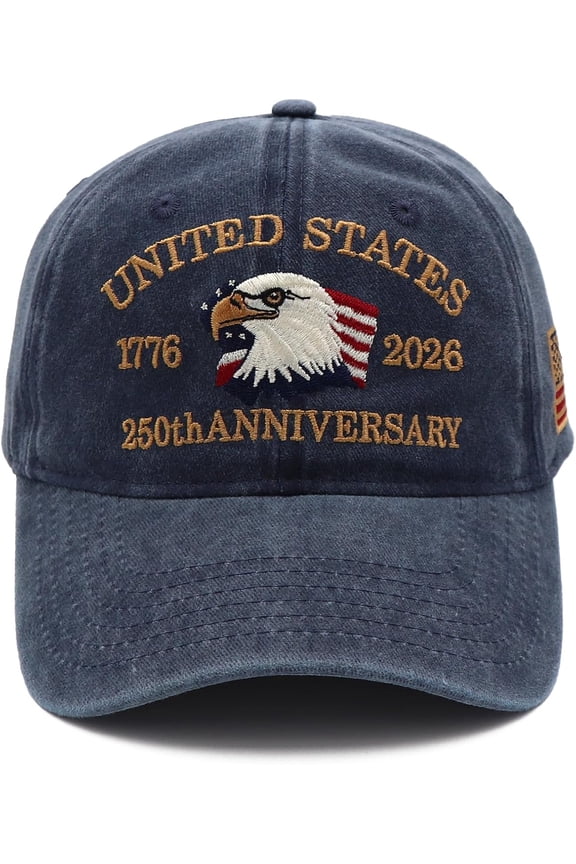 United States 250th Anniversary Hat, USA Baseball Cap 1776-2026 American Eagles Hat Patriotic Embroidered Hats for Men Women