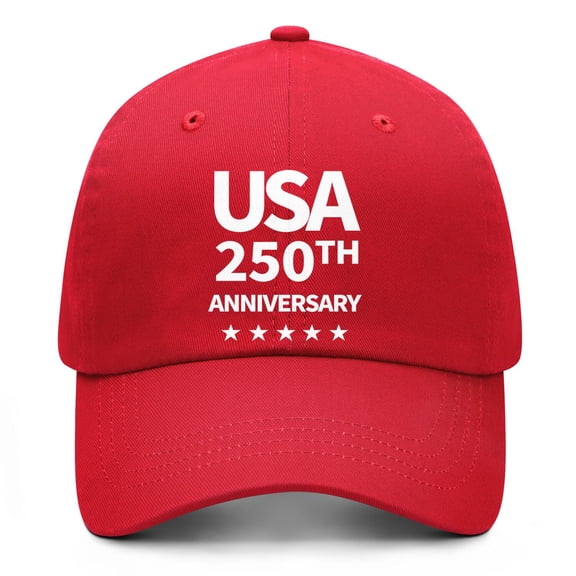 United States 250th Anniversary Hat with Heat Transfer Independence Celebration Design and Casual Outdoor Style