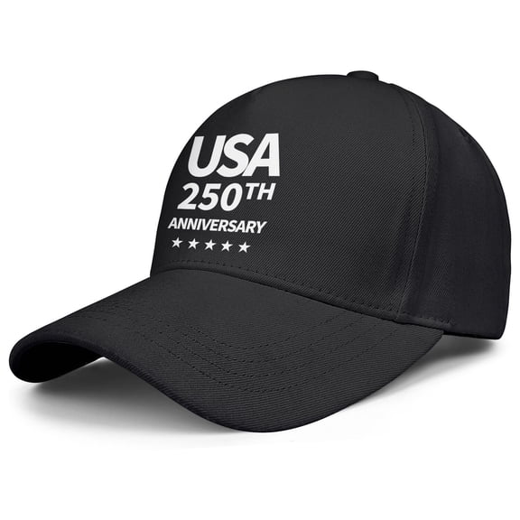 United States 250th Anniversary Hat with Patriotic Heat Transfer Print and Adjustable Baseball Cap Design for Men Women