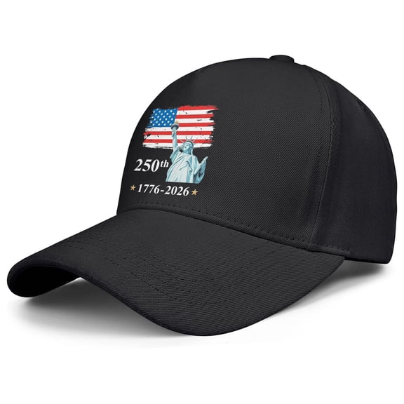 United States 250th Anniversary Hat with Retro Denim Texture and Comfortable Adjustable Casual Fit