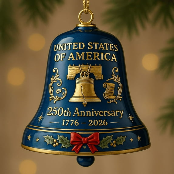 United States 250th Anniversary Ornament - Patriotic Unity Keepsake, Perfect Holiday Décor/Gifting/Year-Round Display for All Americans