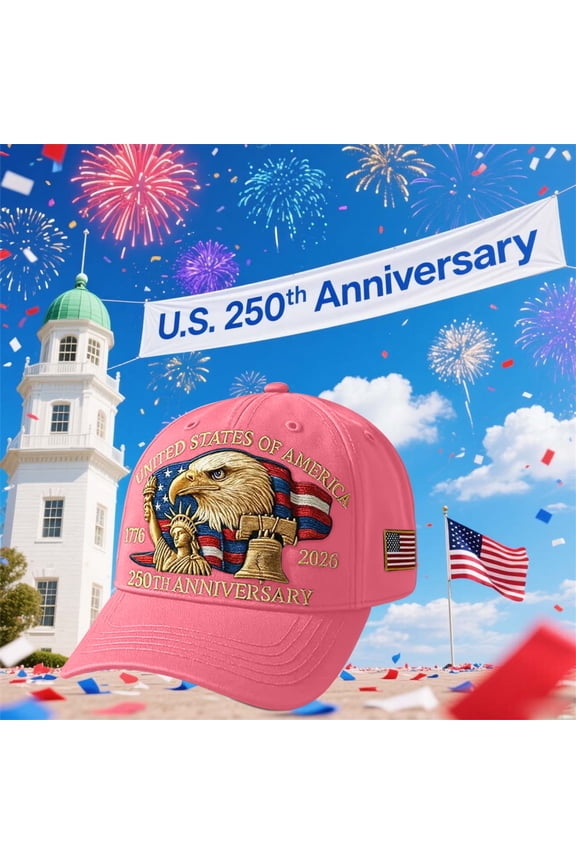United States 250th Anniversary Patriotic Hat - Leisure Baseball Cap with Bald Eagle Printed, for Men Women Tribute United State America 250 Anniversary
