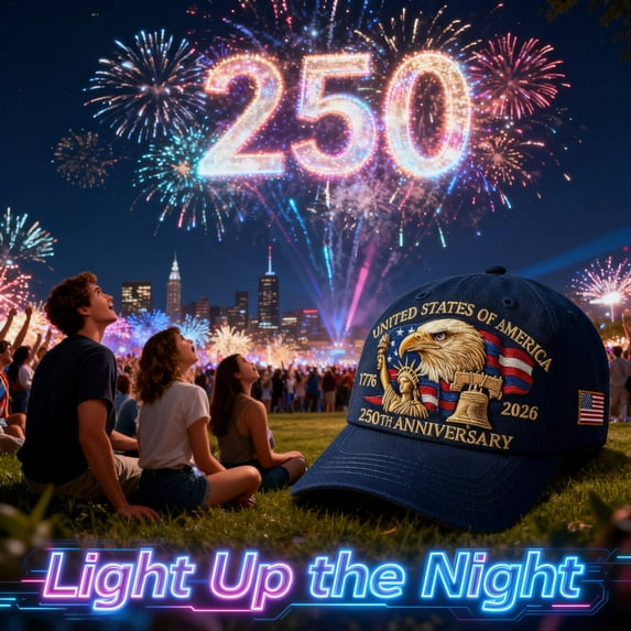 United States 250th Anniversary Printed Hat, Patriotic Baseball Cap for Men and Women, Adjustable Retro Tribute Cap, Celebrate America 250 Years of Patriotism with Stylish , Ihhxby | B, Navy Blue