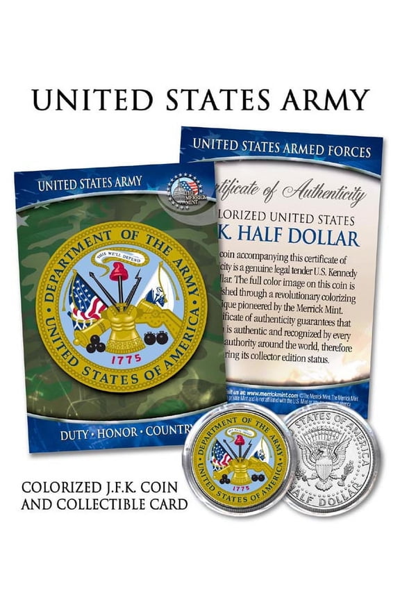 United States ARMY * Emblem * JFK Half Dollar Coin MILITARY