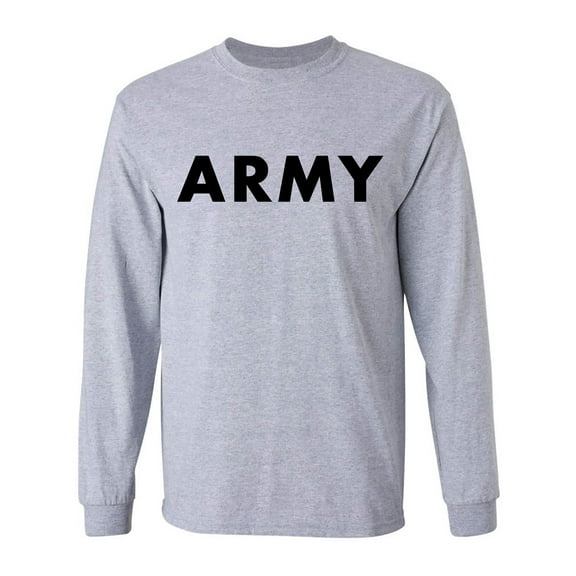 United States "ARMY" Long Sleeve T-Shirt in sport gray