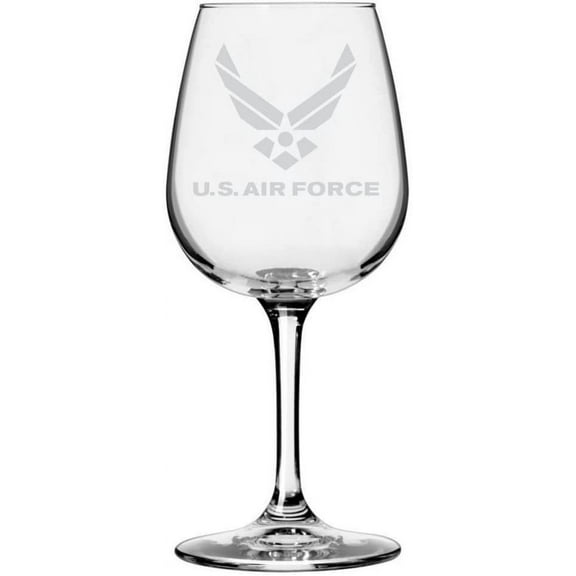 United States Air Force Etched All Purpose 12.75oz Libbey Wine Glass