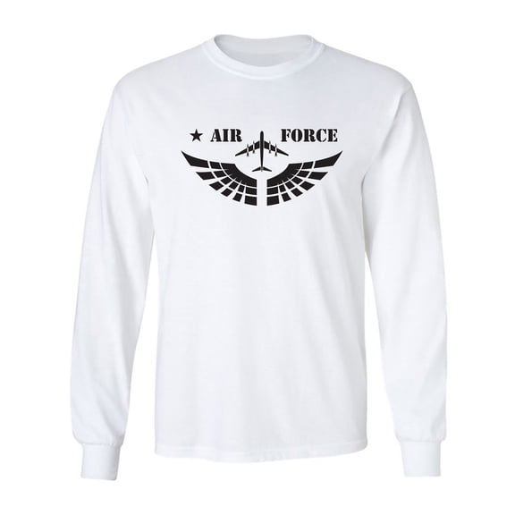 United States "Air Force Fighter Jet" Graphic Adult Long Sleeve T-shirt