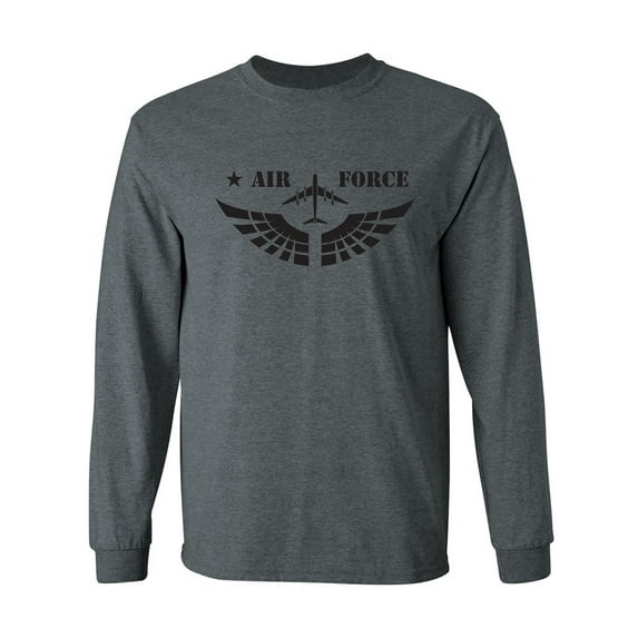 United States "Air Force Fighter Jet" Graphic Adult Long Sleeve T-shirt